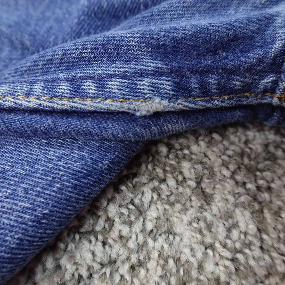 VTG Levis Jeans Mens 32X35 Dark Blue Denim Pants 501 Button Fly USA Fade 70s 80s